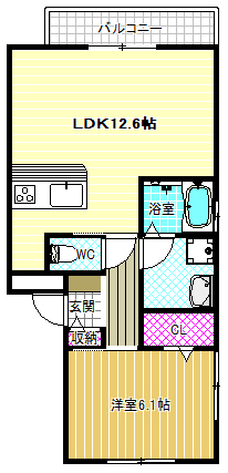 レフィナードKHY　II棟の間取り