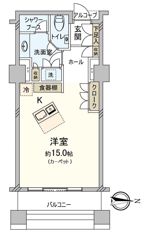 シティフロントタワーの間取り