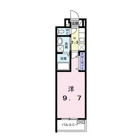 小田原市飯田岡のアパートの間取り