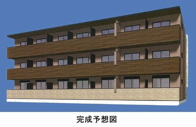 【小田原市飯田岡のアパートの建物外観】