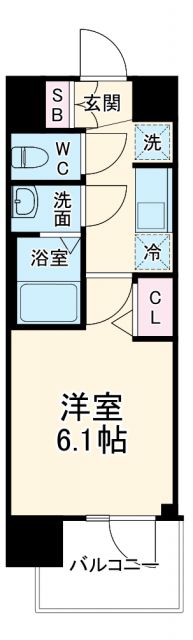 プレサンスOSAKA東成中本ハーヴィルの間取り