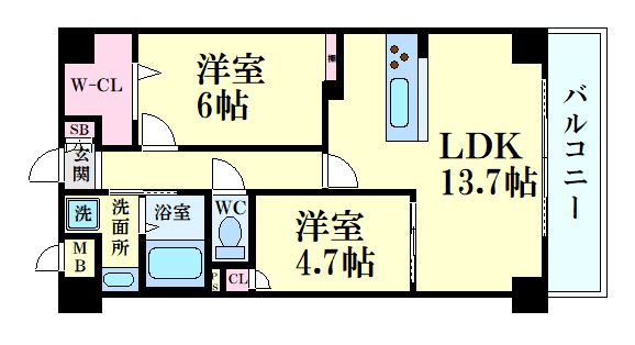 トリニティ豊中本町の間取り