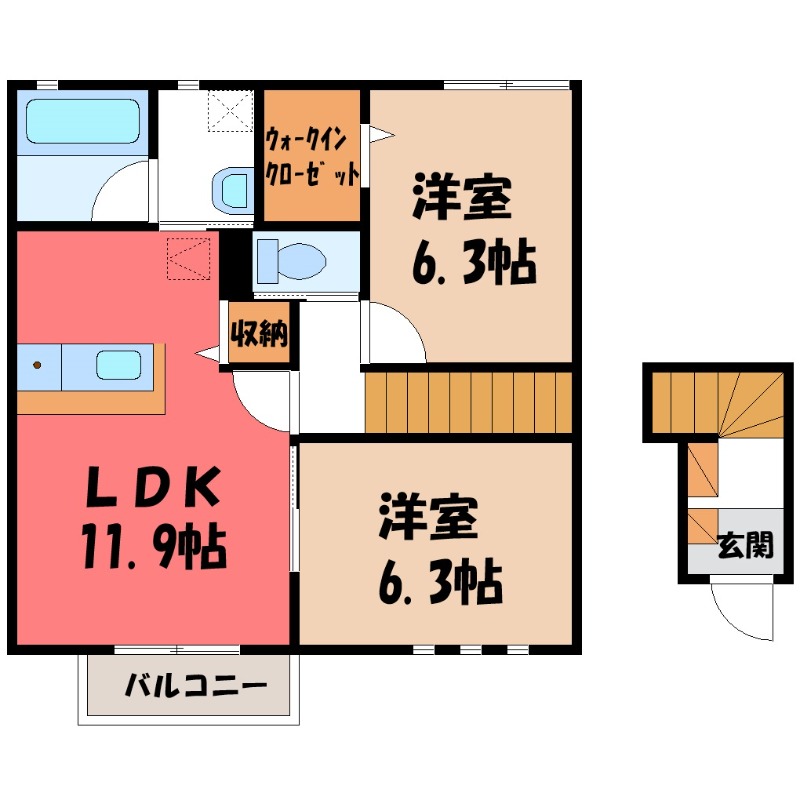 ユアメゾン小山 Hの間取り