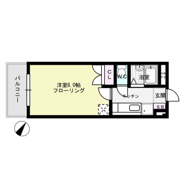 福岡市博多区竹下のマンションの間取り