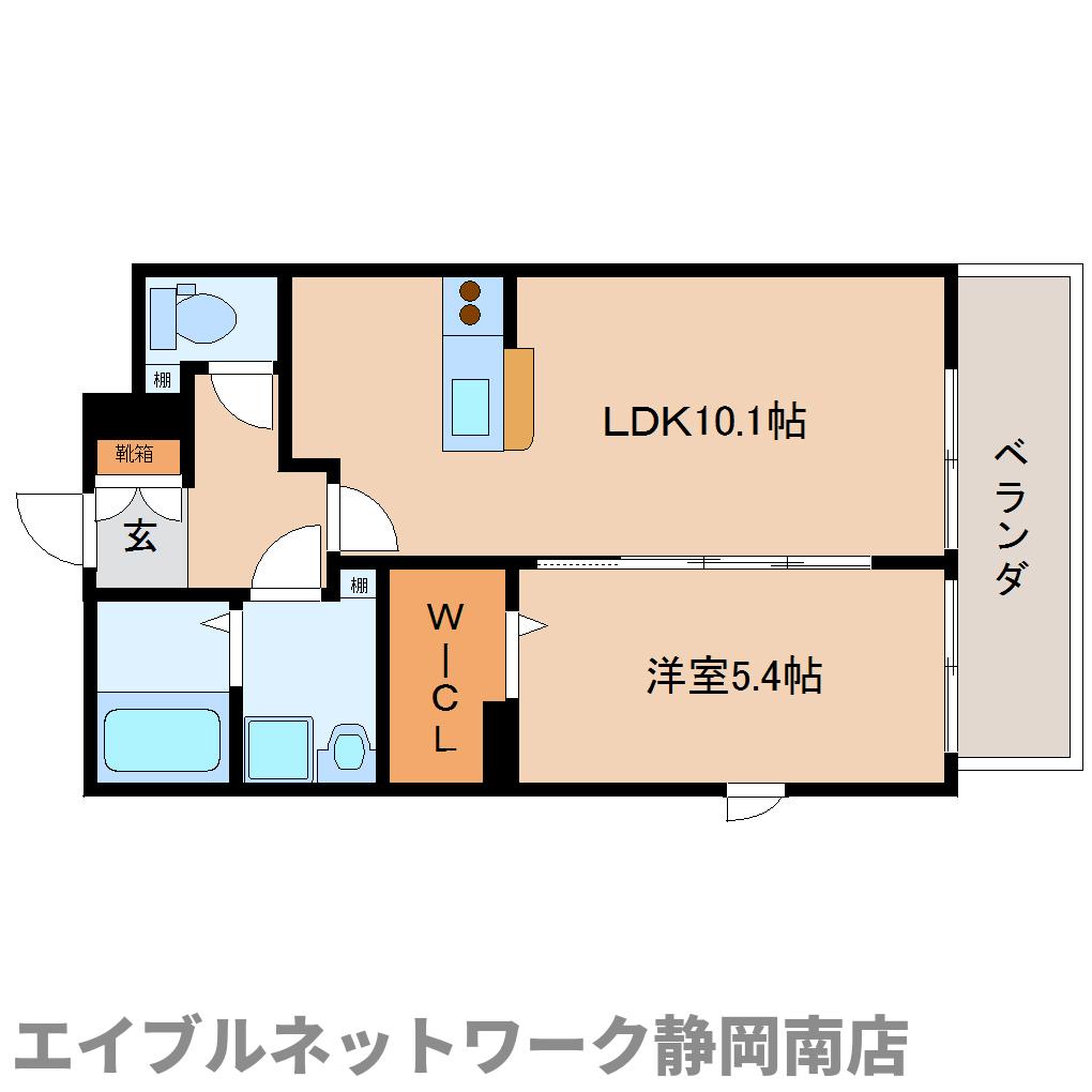 【静岡市駿河区中島のマンションの間取り】