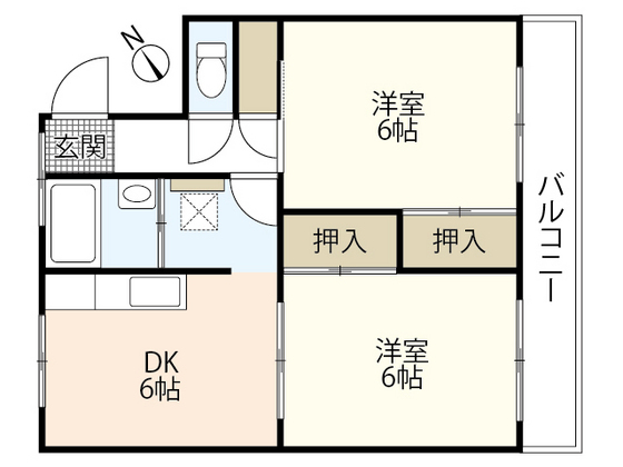 呉市西谷町のマンションの間取り