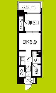 ミラージュパレス難波クルヴァの間取り