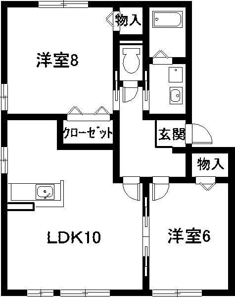 知多郡東浦町大字石浜のアパートの間取り