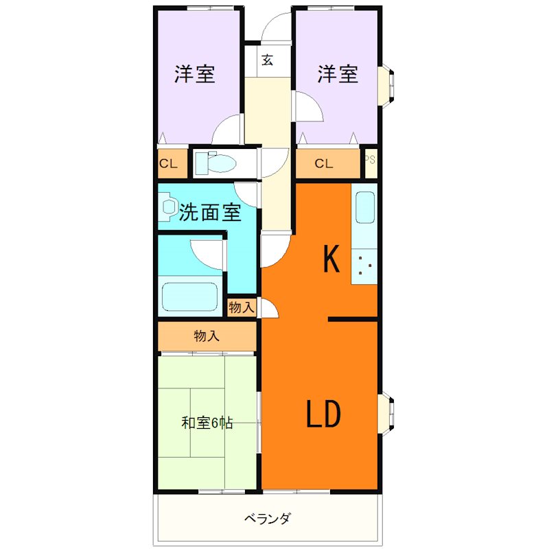 ライオンズマンション取手第2の間取り