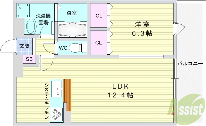 リブリ・リヴェール池田呉服町の間取り