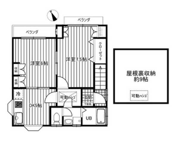 新宿区矢来町のアパートの間取り