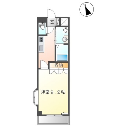 津市南丸之内のアパートの間取り