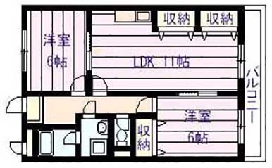 大県マンションIIの間取り