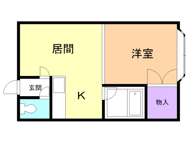 苫小牧市有明町のアパートの間取り