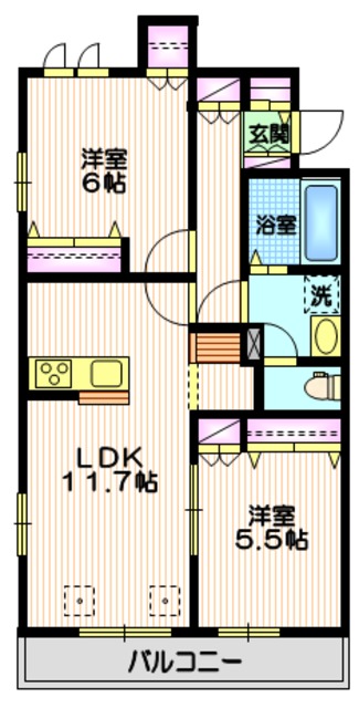 サ　ウィステリアの間取り