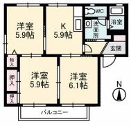 ルナール玉島　Ｂの間取り