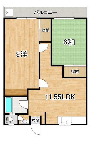 川中ハイツB棟の間取り