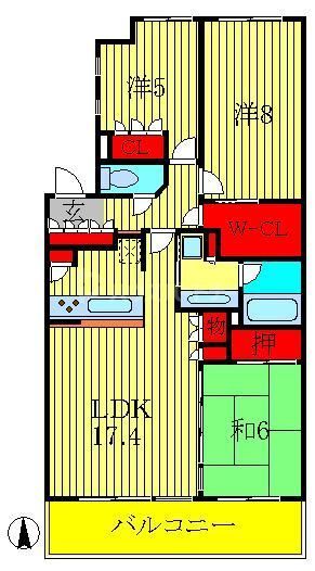 流山市おおたかの森南のマンションの間取り