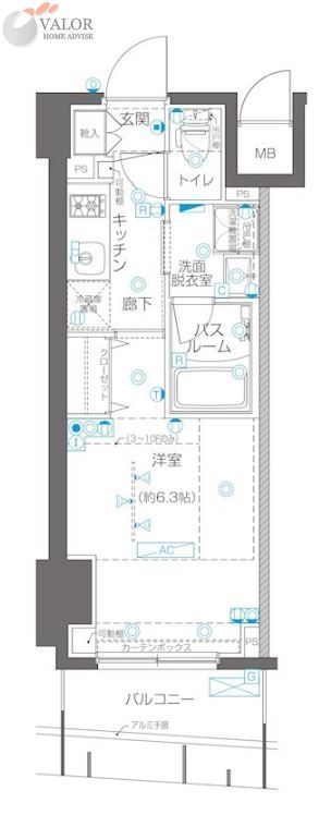 横浜市中区不老町のマンションの間取り