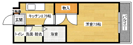 広島市安佐南区大塚西のアパートの間取り