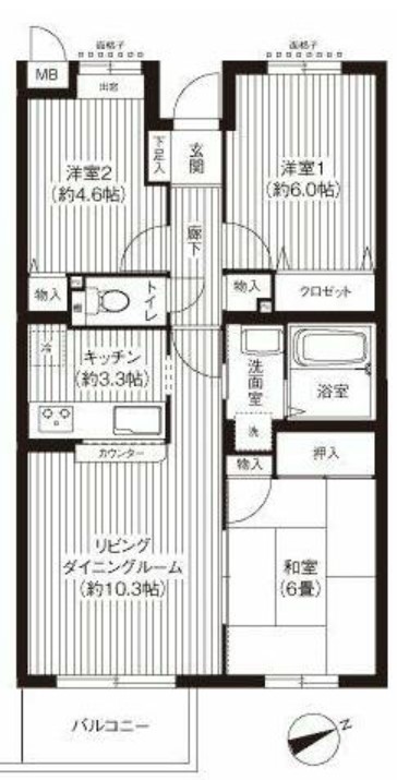 オークヴィレッジ調布の間取り