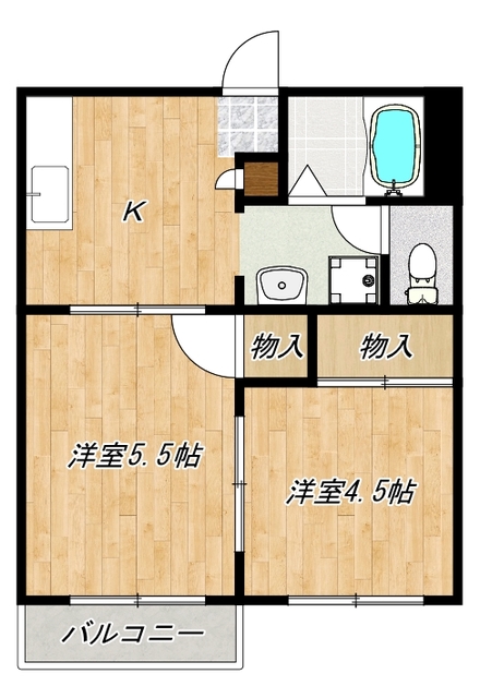 関口グリーンハイツＢの間取り