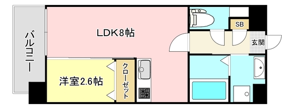 北九州市門司区清滝のマンションの間取り