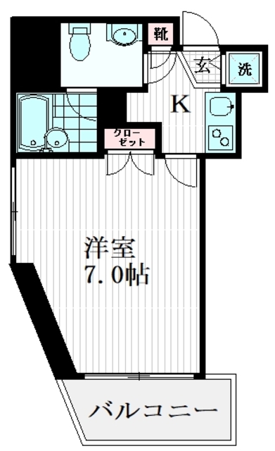 新宿区四谷本塩町のマンションの間取り