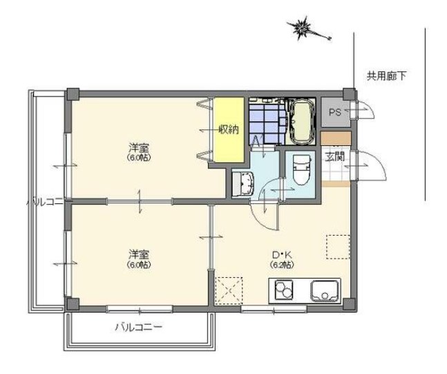 中郷ハイツの間取り