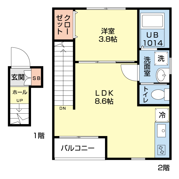 フェリーチェ四街道の間取り