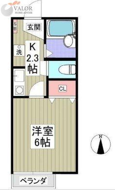 横浜市神奈川区旭ケ丘のマンションの間取り