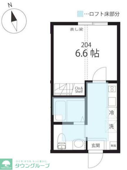 横浜市鶴見区諏訪坂のアパートの間取り