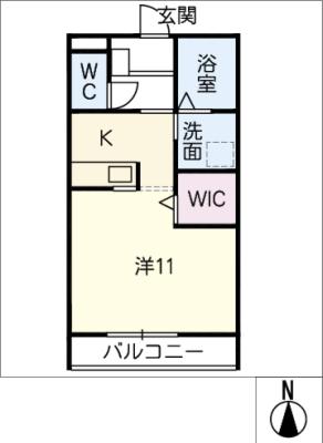 ジュネス八ツ面　Ｇの間取り