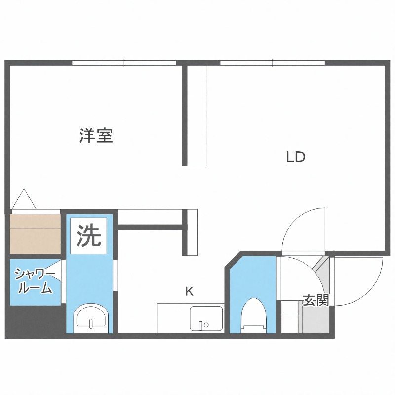 札幌市南区澄川一条のアパートの間取り