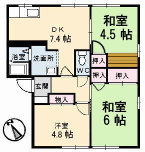 【コスモタウン森岡　Ｃ棟の間取り】