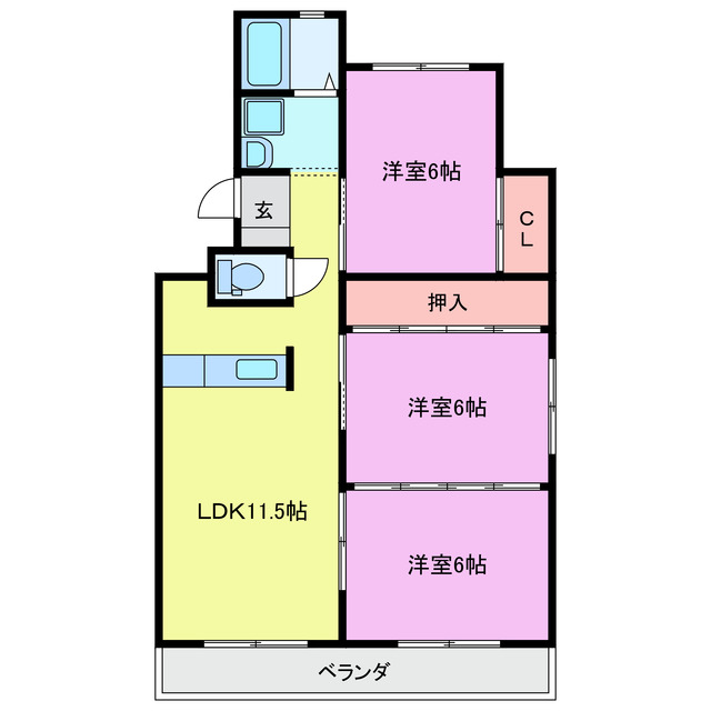 ホワイトピア江島台の間取り