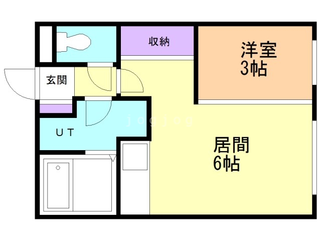 札幌市北区あいの里一条のアパートの間取り