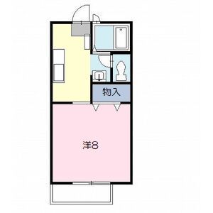 宇都宮市中久保のアパートの間取り