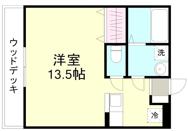 倉敷市玉島乙島のアパートの間取り