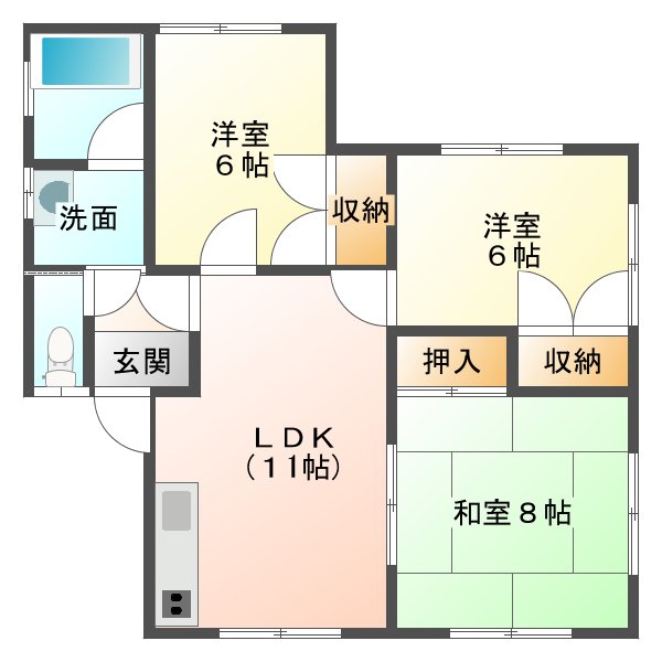 コーポ豊津の間取り