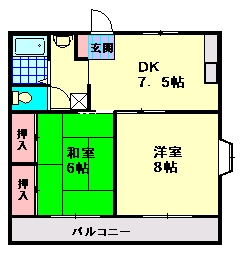 メルヴェール吉敷の間取り