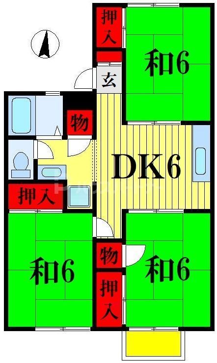 北総ビレッジAの間取り