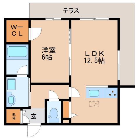 生駒市東旭ケ丘のマンションの間取り