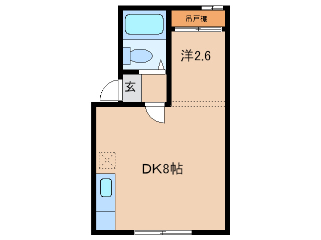 釧路市鶴ケ岱のアパートの間取り