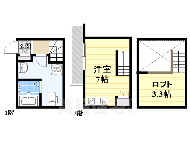 名古屋市南区三吉町のアパートの間取り