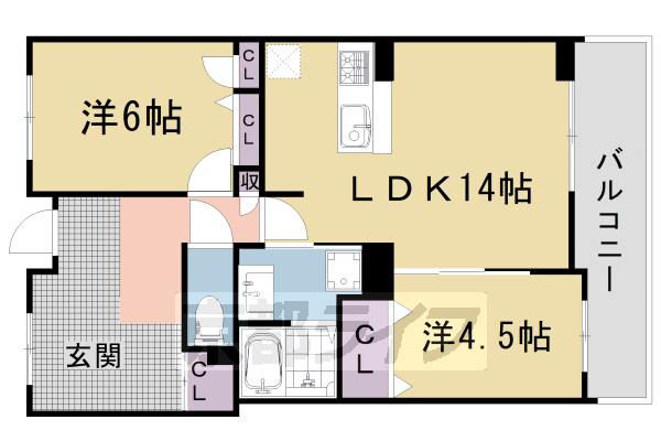 パインフィールド洛西の間取り