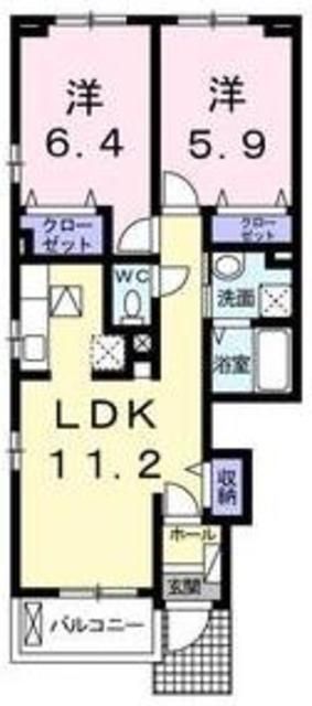 埼玉県富士見市山室２（アパート）の賃貸物件の間取り