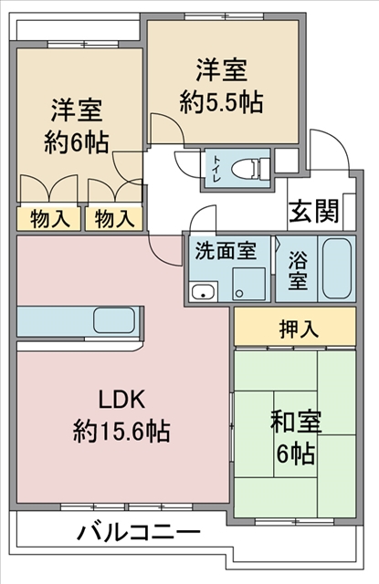 【ラ・ファミーユIの間取り】