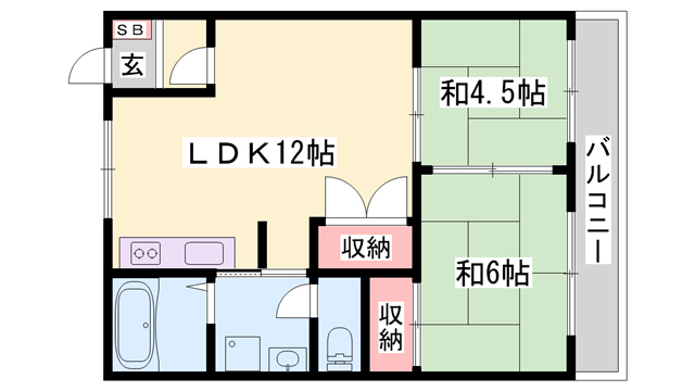 たつの市　ニューヴィレッジ21の間取り