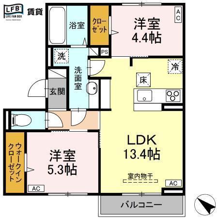 ディアライズ古川一丁目の間取り